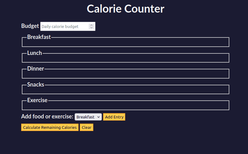 Calorie Counter