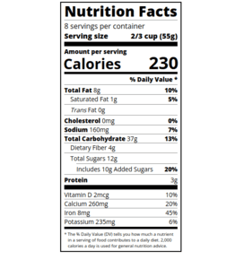 Nutrition Label