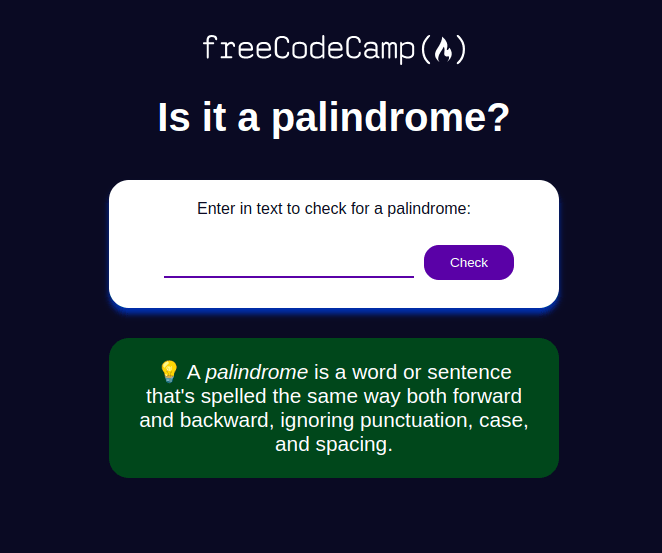 Palindrome Checker