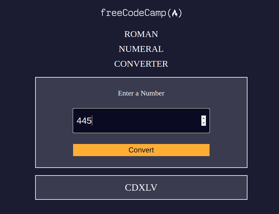 Roman Numeral Converter