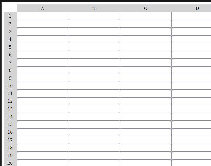 Spreadsheet
